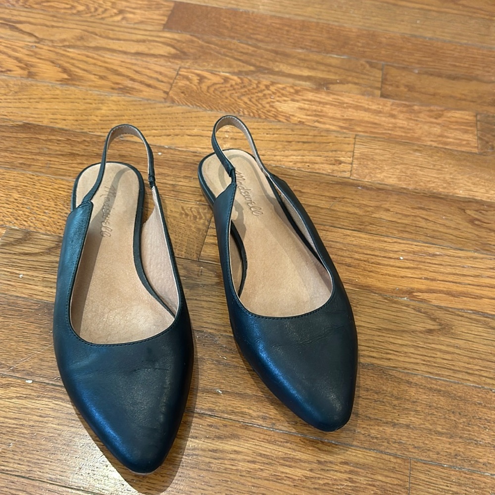 Madewell Margo black slingback flats